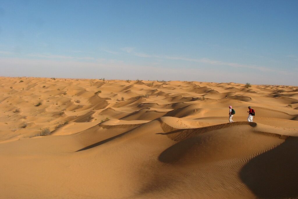 Paysage des dunes de Merzouga au Maroc
