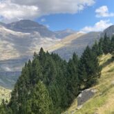 Groupe de randonneurs sur un sentier dans le secteur d'Ordesa avec leur guide