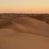 Paysage pris au coucher du soleil des dunes de l'Almatlich