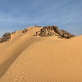 Paysage des dunes de Mauritanie lors d'un trek entre Ouadane et Chinguetti