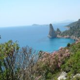 Paysage d'une baie en Sardaigne avec une eau aux couleurs turquoises