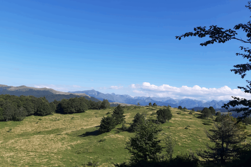 Paysage montagnard observé au cours de randonnées familiales