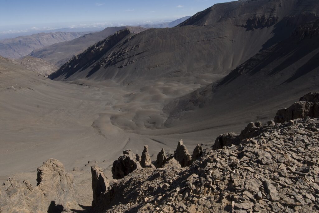Paysage caractéristique des randonnées au Maroc entre le M'goun et le Toubkal