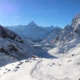 Paysaeg observé lors de l'apporche du camps de base de l'Everest