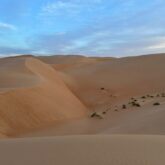 Paysage de mauritanie, dunes à la tombée de la nuit