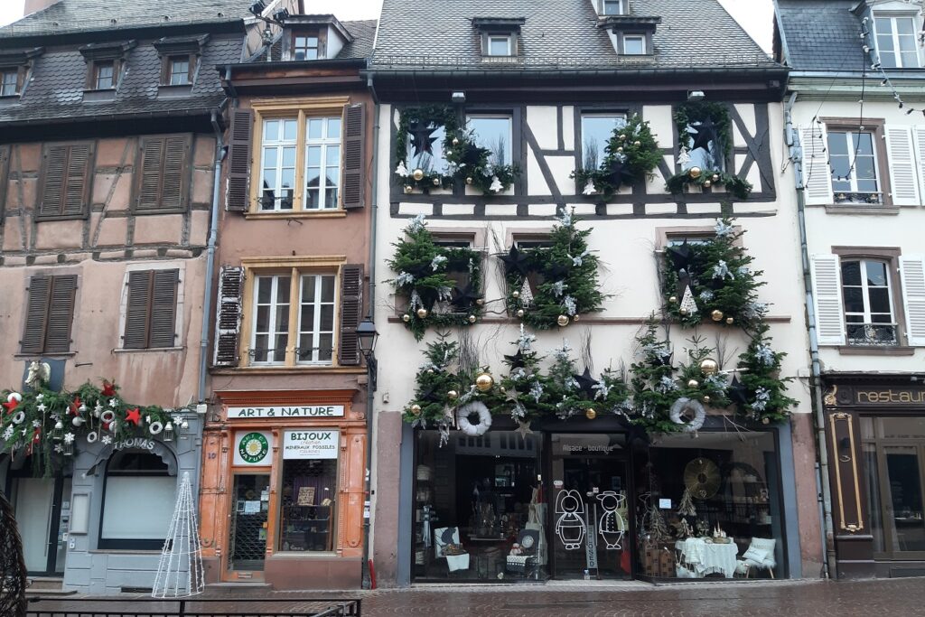 Photo d'un groupe de maisons alsaciennes