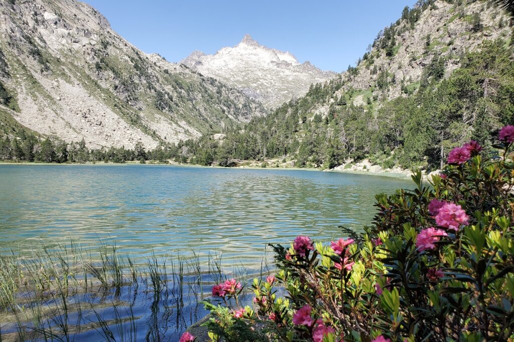 Paysage d'un lac de montagne dans le massif du Néouvielle