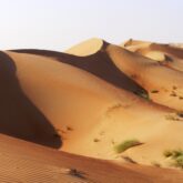 Paysage désertique à Oman, avec des dunes