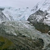 Paysage du glacier lors du tour complet du mont Blanc
