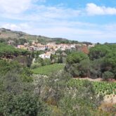Paysage d'un village près de Banyuls dans les Pyrénées orientales