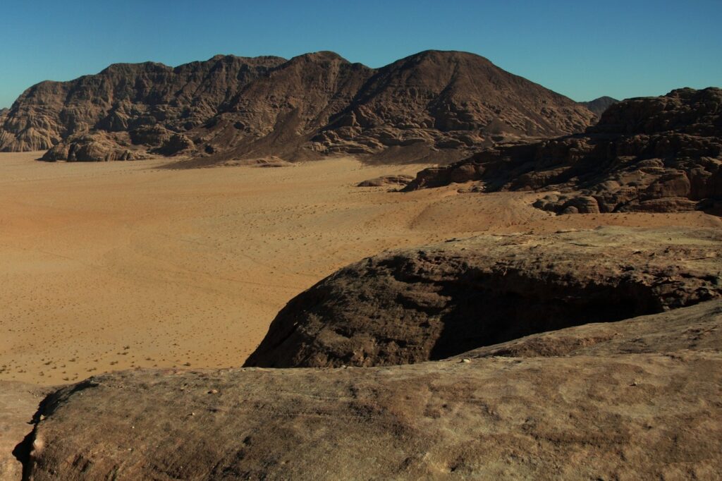 Paysage désertique en Jordanie