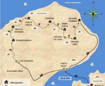 carte traversée santo antao 12 jours liberté