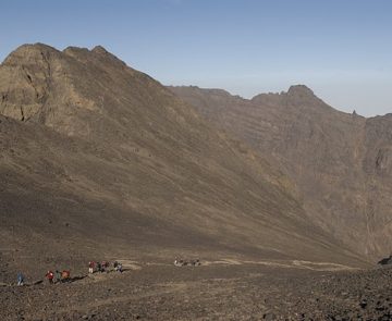 la montee le matin au toubkal
