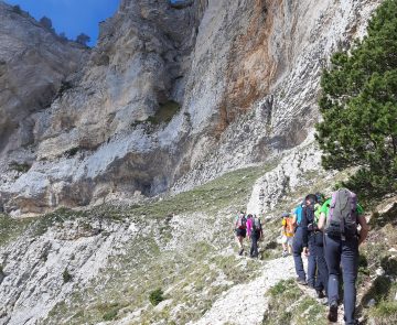 radno-bien-etre-chartreuse Groupe de randonnée avec leur guide dans le parc de la Chartreuse